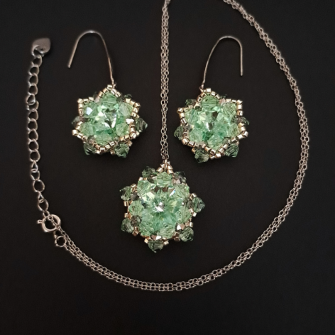 Zielony Zestaw Biżuterii "Chrysolite"