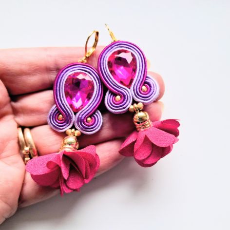 Bugenwilla kolczyki sutasz