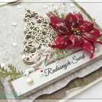 Kartka świąteczna z brokatową choinką - 