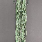 Naszyjnik Krótki Trawertyn Zielone Toho Kryształki - 