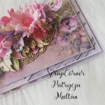 Kartka uniwersalna w fiolecie i różu - 