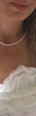 Naszyjnik choker kamień księżycowy kk88