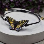 Sznurkowa bransoletka z motylkiem - bransoetka z motylkiem
