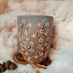 Wiosenne drzewka. Ręcznie malowany kubek 300 ml. - ręcznie malowane