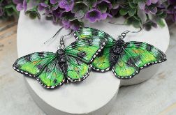 Kolczyki motyle - zielone