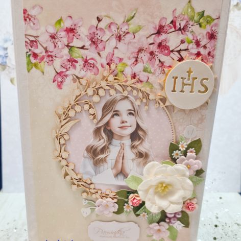 Pamiątka I komunii "Kwitnącą wiśnia"