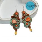 kolczyki sutasz soutache miętowe toffi - 