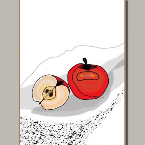 Czerwone jabłka - grafika do kuchni lub jadalni