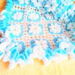 Bajeczny kwiatowy kocyk - crocheted blanket baby