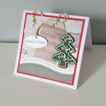 Kartka Boże Narodzenie handmade z choinka - 