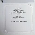 Minimalistyczna kartka ślubna biało-niebieska - Kartka na ślub z oryginalnymi życzeniami