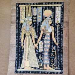 Papirus, Egipcjanki, 30x40cm, Oryginalny 100%, Egipt, Obraz, papier papirusowy 05