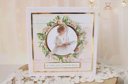 Kartka komunijna do koperty "RoseWine6"GOTOWA