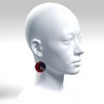 Kolczyki gotyckie z żywicy z wilkiem 061 - 