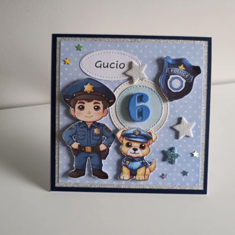 Kartka na urodziny policjant