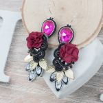 Kolczyki sutasz z turmalinami Złote Liście - 