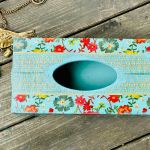 Pudełko na chusteczki, kolorowa dekoracja na stół albo do łazienki, prezent - 