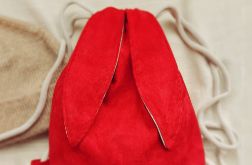 Plecak dla przedszkolaka czerwony królik