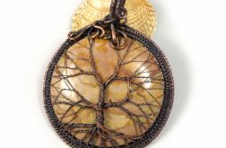 Amulet dzrewko szczęścia z jaspisem brązowym