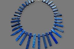 Wyrazisty naszyjnik z surowych Lapis Lazuli