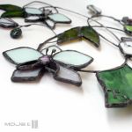 Dekor ze storczykami V - witrażowy dekor z kwiatami