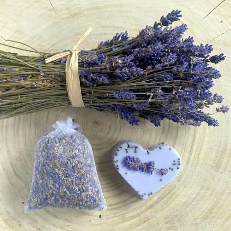 Lawendowy bukiet woreczek i mydło prezent