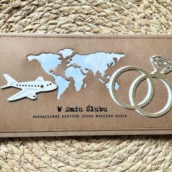 017,kartka na ślub w szczęśliwą podróż