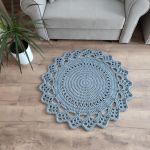 Dywan szydełkowy ze sznurka  90cm - Dywan okrągły