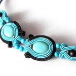 turkusowo czarny komplet sutasz - 