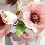Obraz na płótnie magnolie w wazonie, 60 x 70 - Magnolie obraz na płótnie