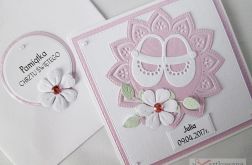 Kartka PAMIĄTKA CHRZTU z bucikami #2