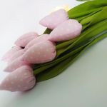 Tulipany szyte z bawełny - 