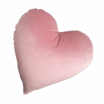 Valentynkowa poduszka serce, velvet pudrowy róż - Różowa poduszka serce.