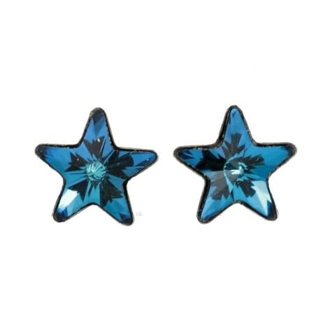 Kolczyki gwiazdy Swarovski, srebro Bermuda BL