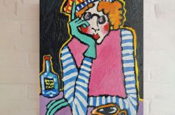 Obraz ręcznie malowany fowizm lady