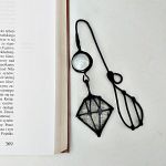 Zakładka do książki Diamencik Tiffany - ozdobiony drutem miedzianym