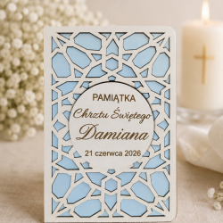 Personalizowana pamiątka chrztu świętego dla chłopca