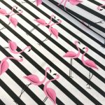 Tkanina bawełna-flamingi exotic - Tkanina bawełniana