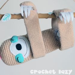 Zabawka LENIWIEC GIRL // crochet sloth