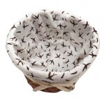 Koszyk Wiklinowy z Wkładem Materiałowym 16x10 cm Handmade z Kokardką  - 