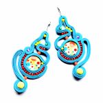 Turquoise Openwork kolczyki sutasz - 