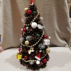 Dekoracja choinka świąteczna stroik 35 cm