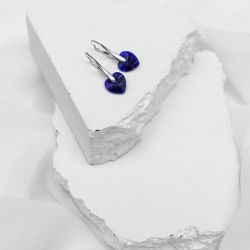 Kolczyki z kryształami Swarovski - heliotrope.
