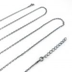 Srebrny łańcuszek, Srebro oksydowane, 70-74cm - długi łańcuszek ze srebra oksydowanego 925 nr3