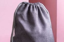 Szary workoplecak XL plecionka