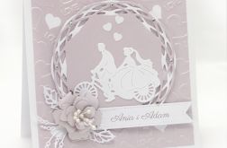 Kartka ślubna Para na rowerze ZS2002