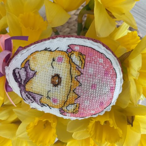 Pisanka Różowy Kurczaczek