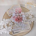 Kartka cyferka na roczek "Baby Bunny" GOTOWA - 