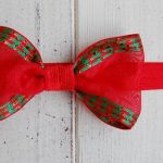 Opaska niemowlęca - Świąteczna kokarda - 