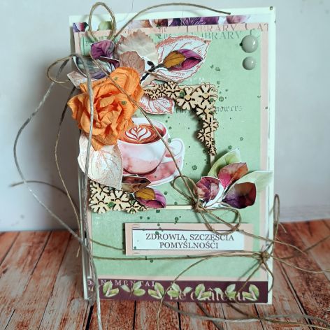 Kartka okolicznościowa - Pomarańczowa róża